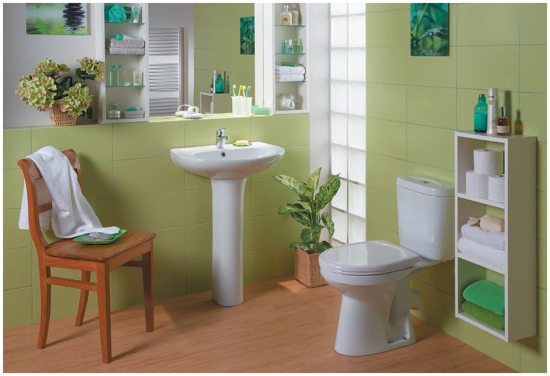 Унитаз-компакт Santek Анимо, косой выпуск, 2 режима, дюропласт 1.WH30.2.134