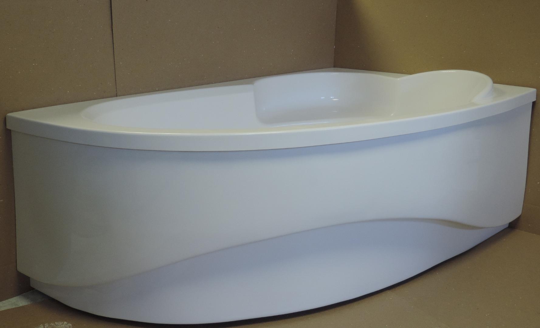 Ванна из литьевого мрамора Castone Диана 159x98 правая (с панелью)