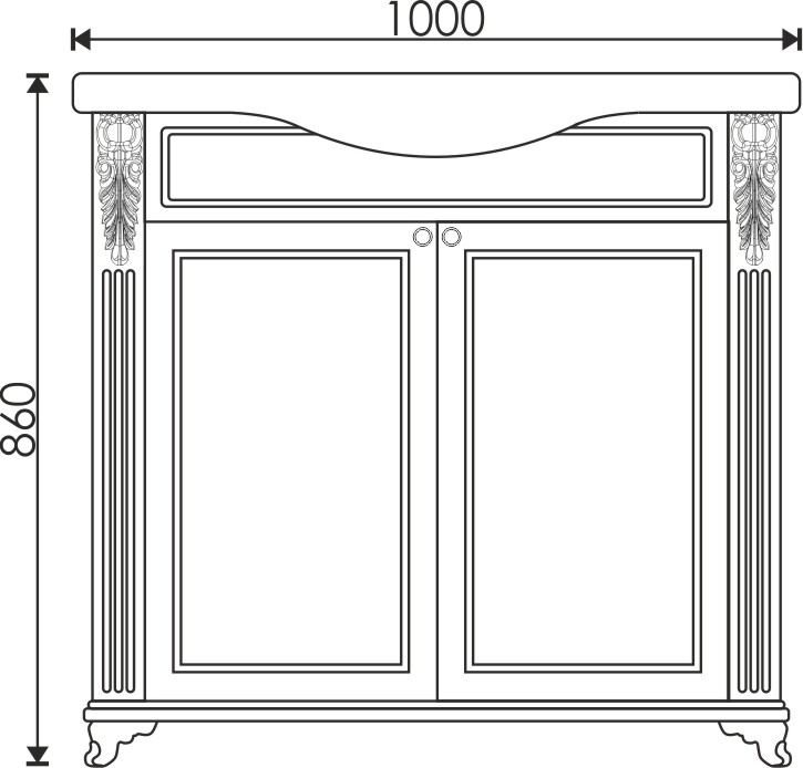 Напольная тумба EvaGold Bellucci 100 №2