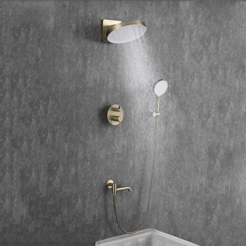 Встраиваемая душевая система Gappo G06-3 G7106-3 золотой сатин