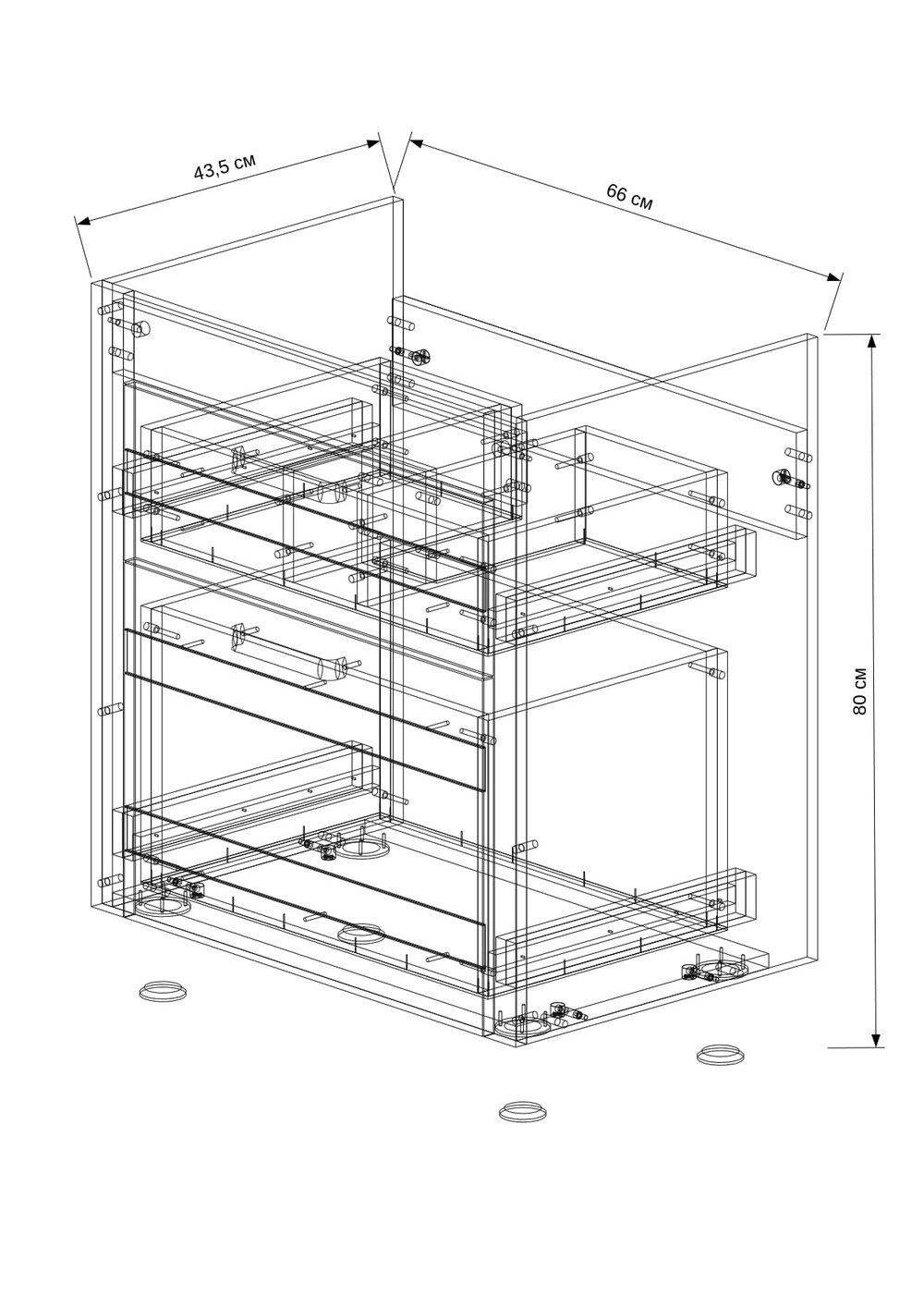 Напольная тумба EvaGold Fantasy 70 (2 ящ.) белое дерево