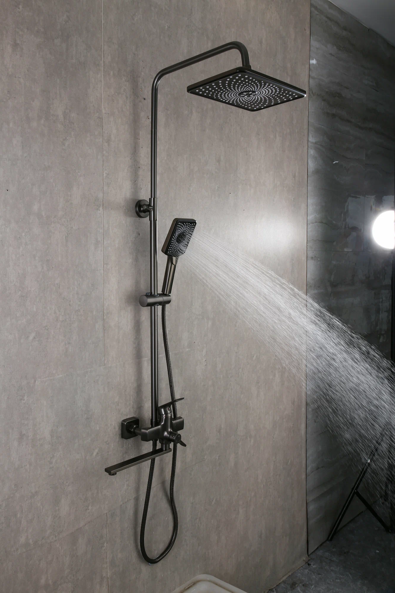 Душевая система Frap H71-9 F2471-9 оружейная сталь