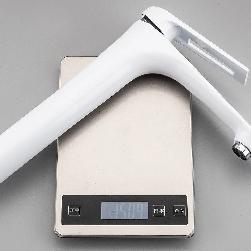 Высокий смеситель для раковины Frap H52 F1052-54 белый-хром