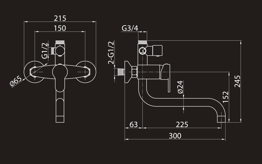 Душевая система Elghansa Shower Set 2308883-2L (Set-20) хром