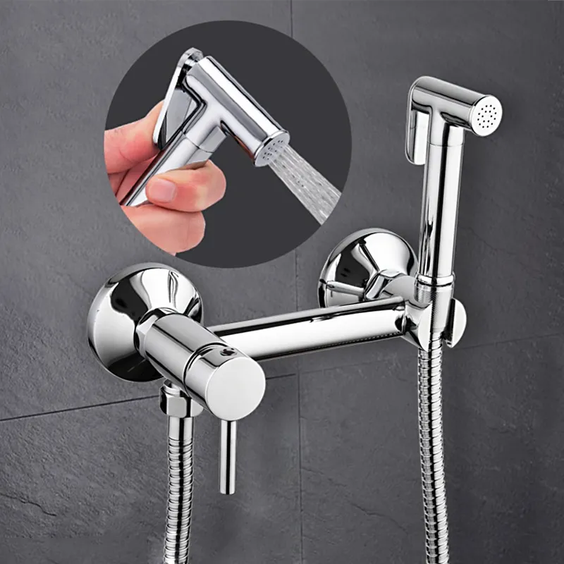 Смеситель с гигиеническим душем Frap F7503 хром