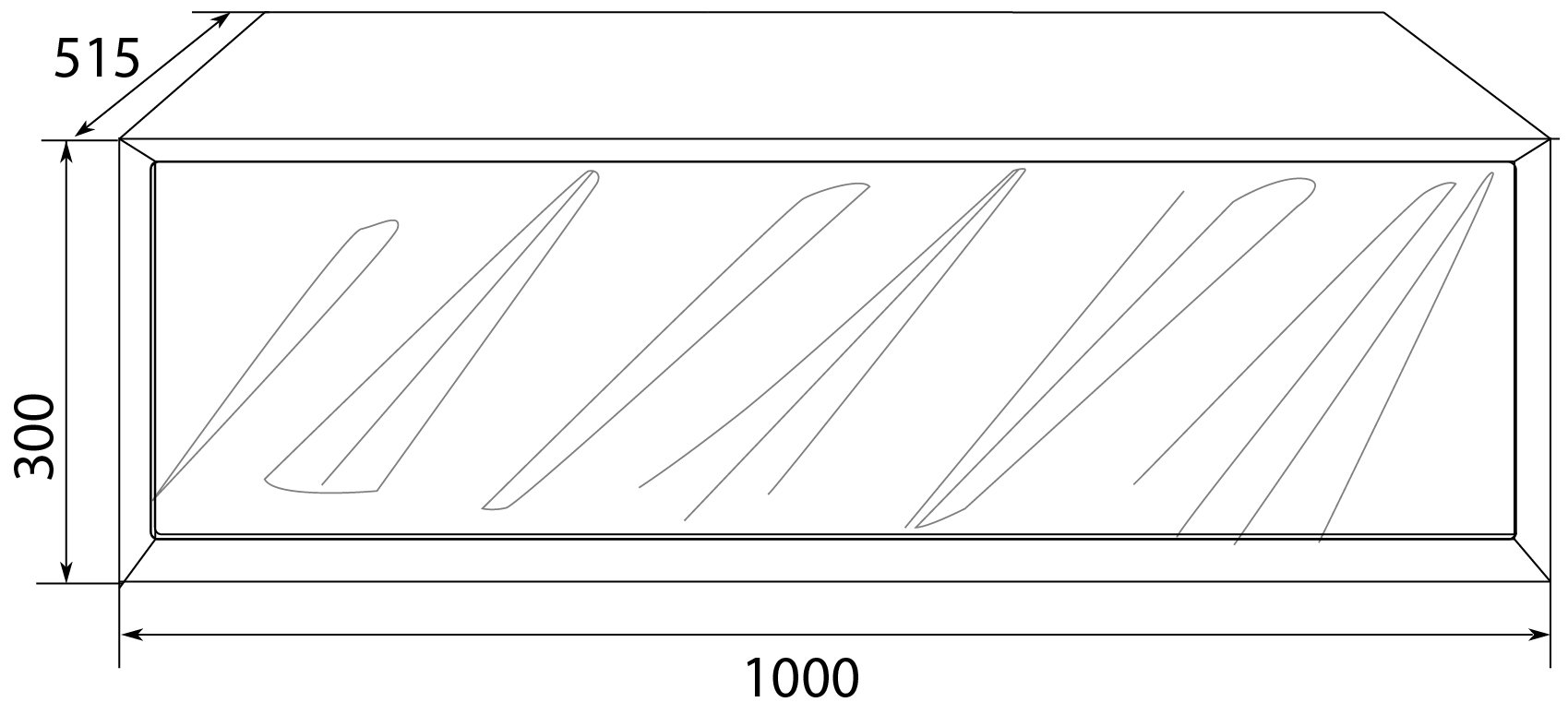 Тумба Marka One Glace 100П 1 в.я. White (низ)