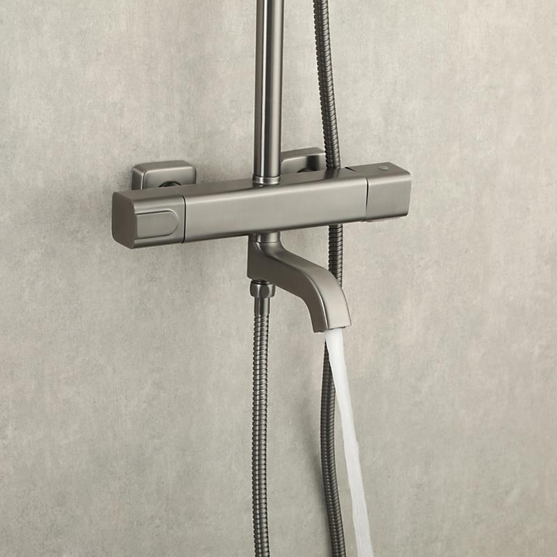 Душевая система с термостатом Gappo G91 G2491-9 оружейная сталь