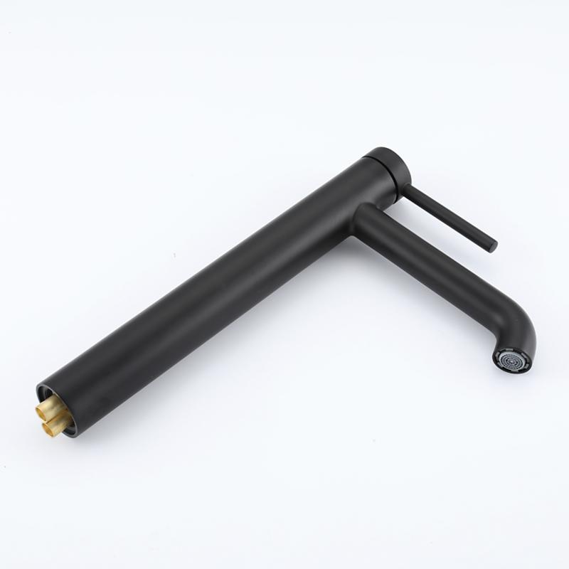 Высокий смеситель для раковины Gappo G06-6 G1006-26 черный