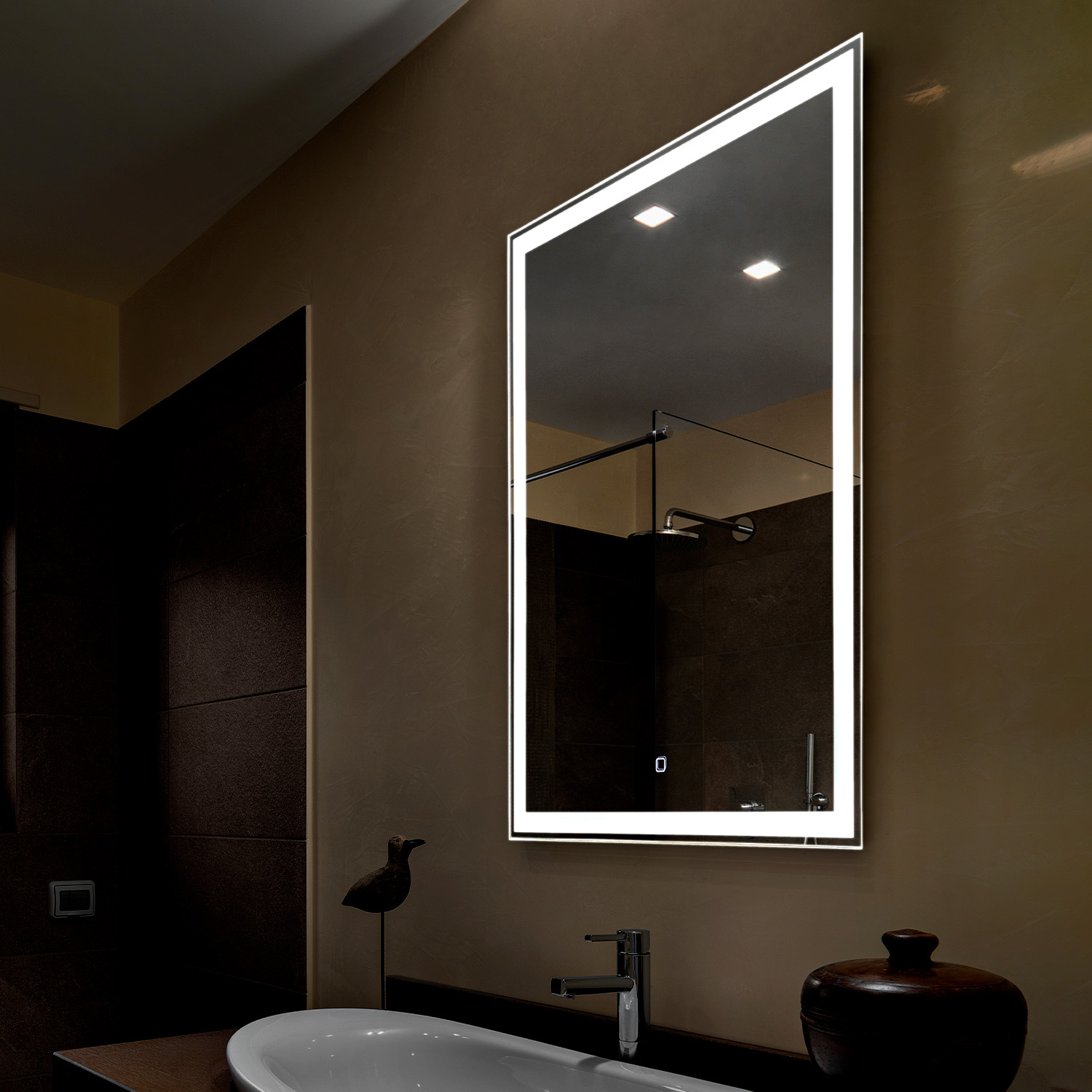 Зеркало с подсветкой и диммером Silver Mirrors Рига 60*80