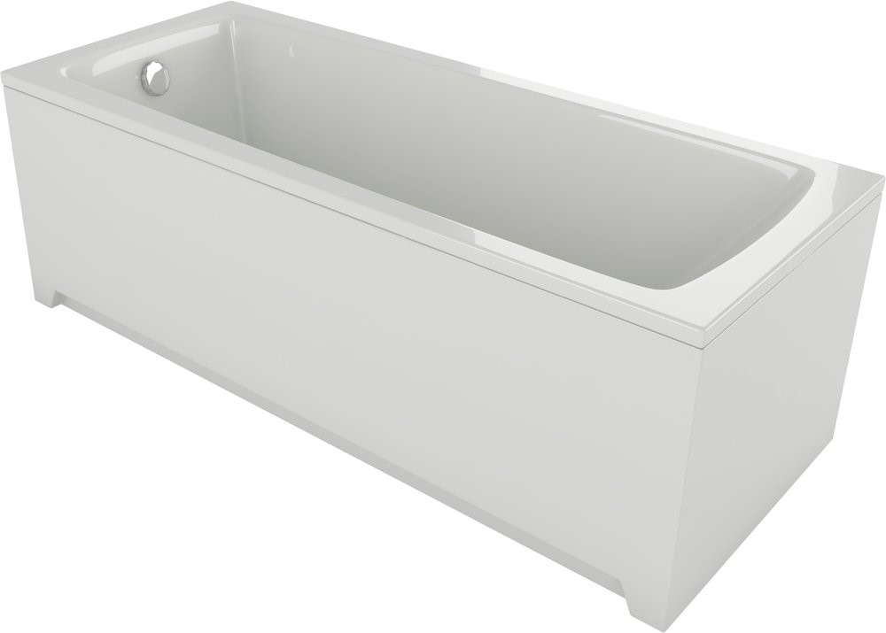 Акриловая ванна Aquatek Либра NEW 170*70 (слив слева), с вклеенным каркасом, фронтальным экраном, сифоном
