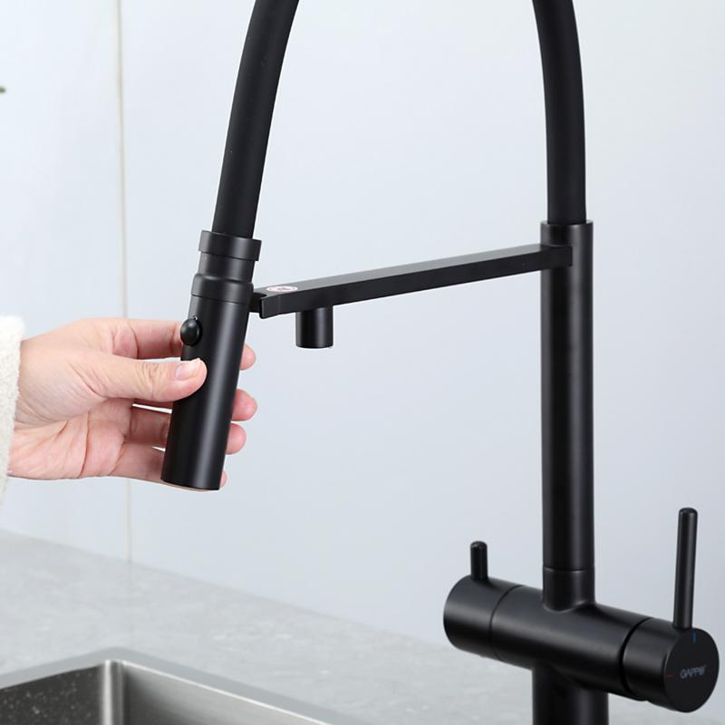 Смеситель для кухни с фильтром Gappo G97 G4397-86 черный