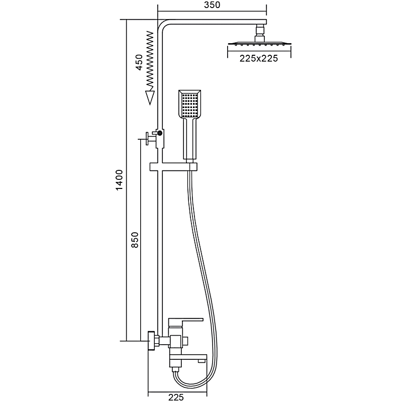 Душевая система Frap F2420 хром