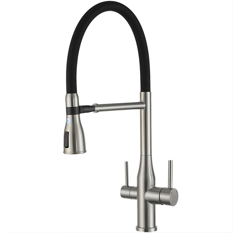 Смеситель для кухни с фильтром Gappo G4399-75 сатин