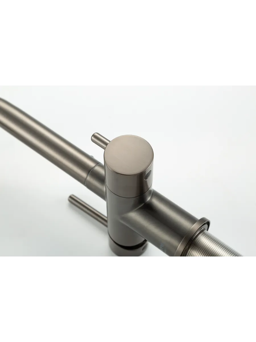 Вытяжной смеситель для кухни с фильтром Gappo G97 G4397-79 оружейная сталь