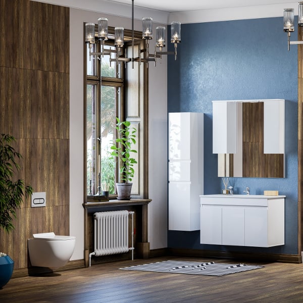 Зеркало-шкаф Мирсант Next 100/2 (2 ящика)