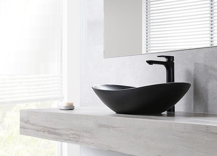 Накладная раковина CeramaLux 61 7811AMB Черная матовая