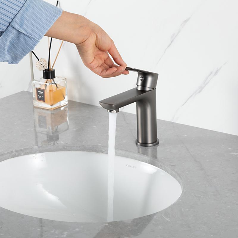 Смеситель для раковины Gappo G48-9 G1048-9 оружейная сталь