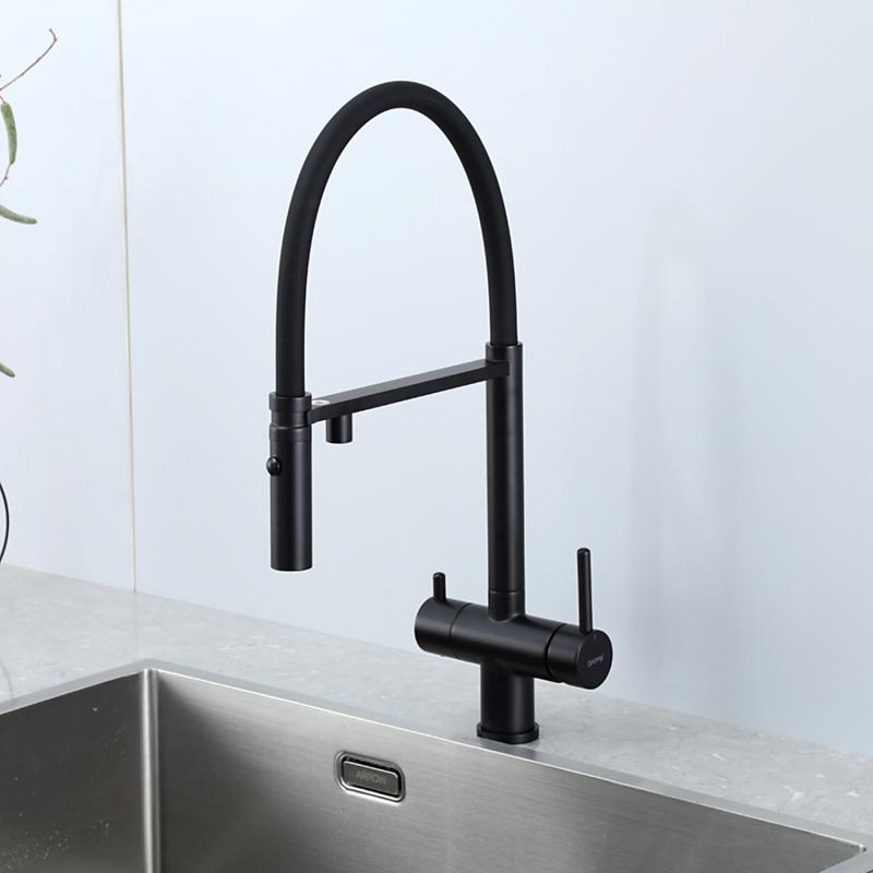 Смеситель для кухни с фильтром Gappo G97 G4397-86 черный