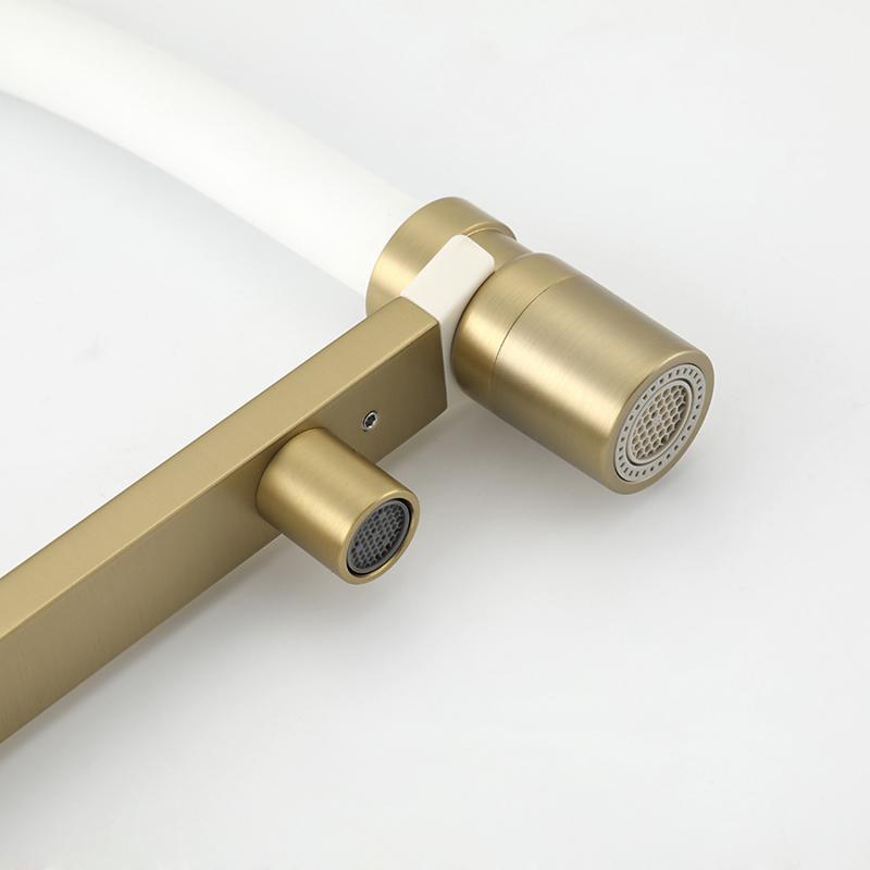 Смеситель для кухни с фильтром Gappo G95 G4395-53 золотой сатин