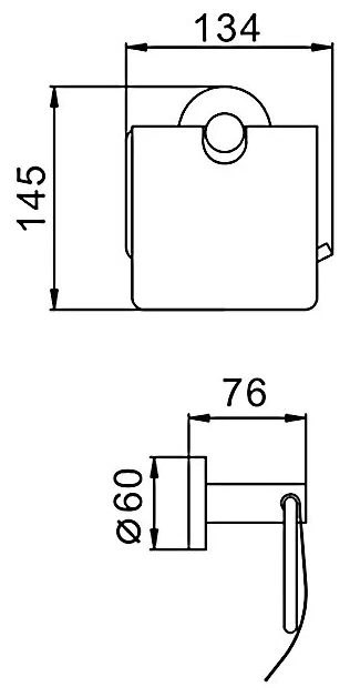 Черный держатель туалетной бумаги Frap F30203