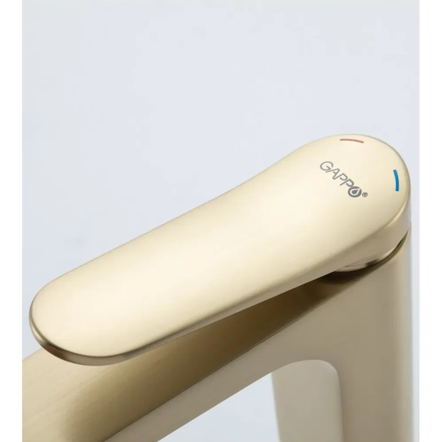 Смеситель для раковины Gappo G10-3 G1010-23 золотой сатин