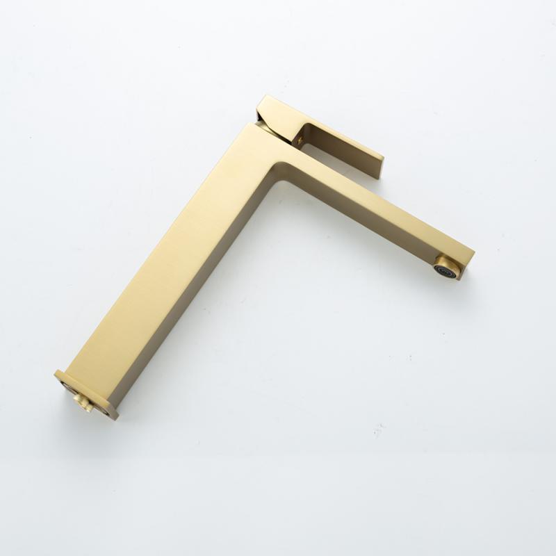 Высокий смеситель для раковины Frap H91-3 F1091-23 золотой сатин