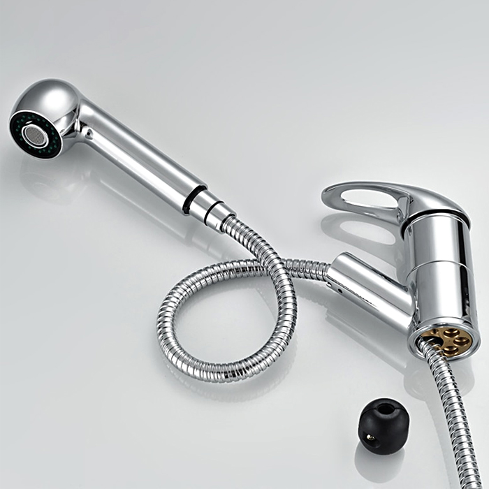 Вытяжной смеситель для кухни Frap H03 F6003 хром