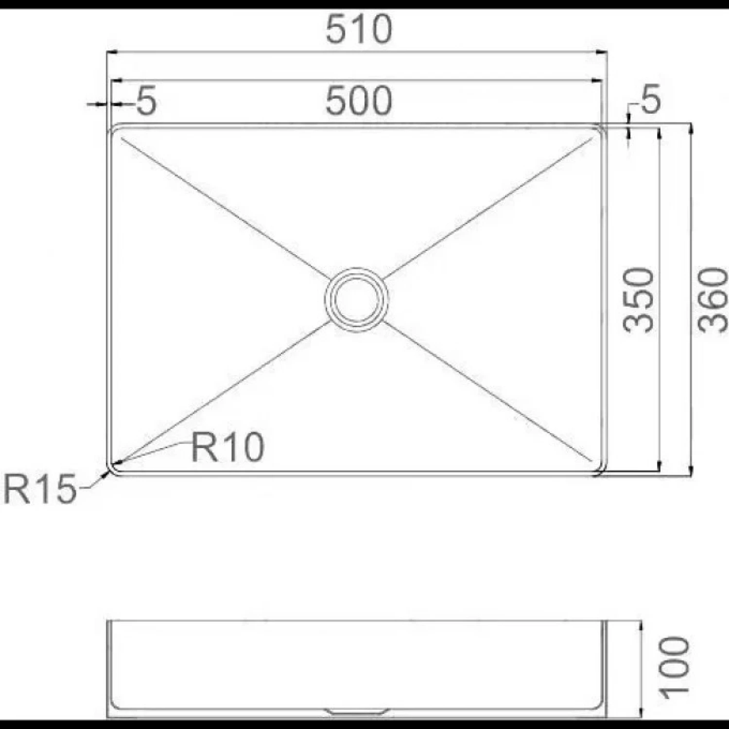 Накладная раковина 36*51 с донным клапаном Gappo GX401-3 золотой сатин