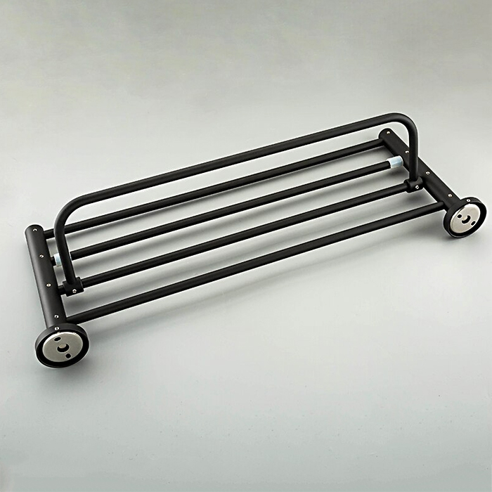 Черная полка для полотенец Frap F30224