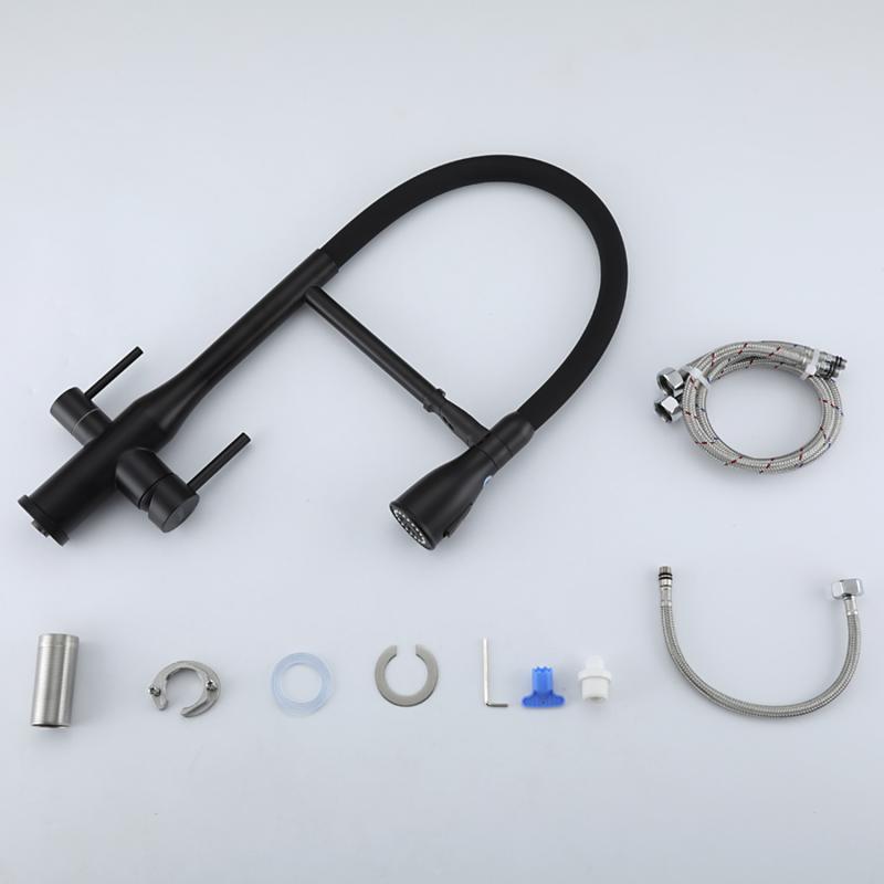 Смеситель для кухни с фильтром Gappo G4399-76 черный