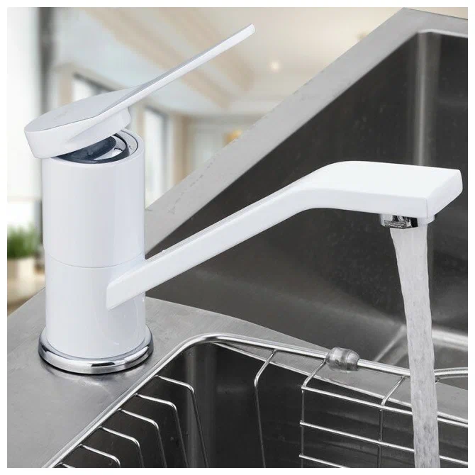 Смеситель для раковины Frap H45 F4545 белый-хром