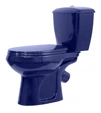 Унитаз-компакт Оскольская Керамика Элисса Стандарт Синий, косой выпуск