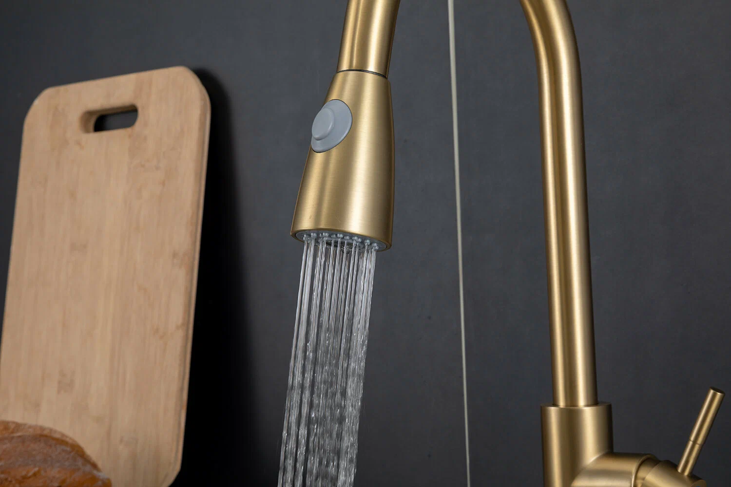 Вытяжной смеситель для кухни Frap H991 F60991-3 золотой сатин