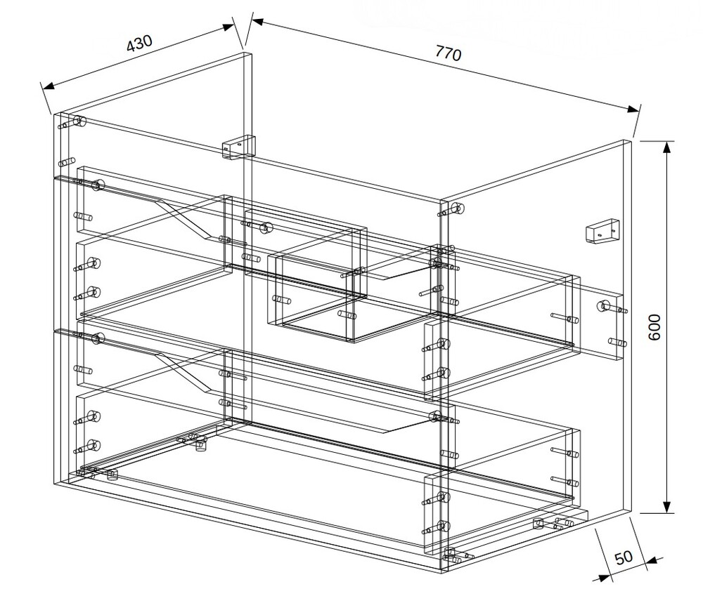 Подвесная тумба EvaGold Liberty 80 травертин