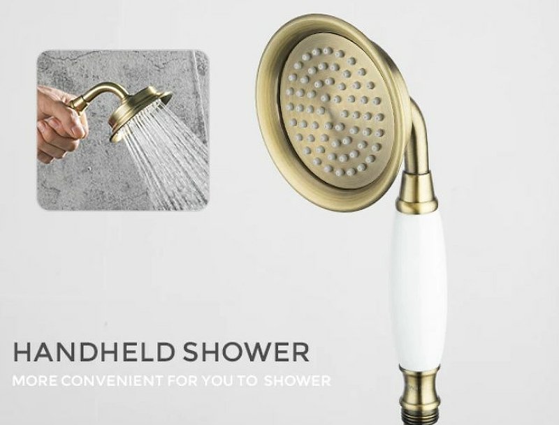 Бронзовый врезной смеситель для ванны на 4 отверстия Gappo G1189-4