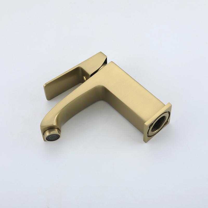 Смеситель для раковины Frap H76-3 F1076-3 золотой сатин