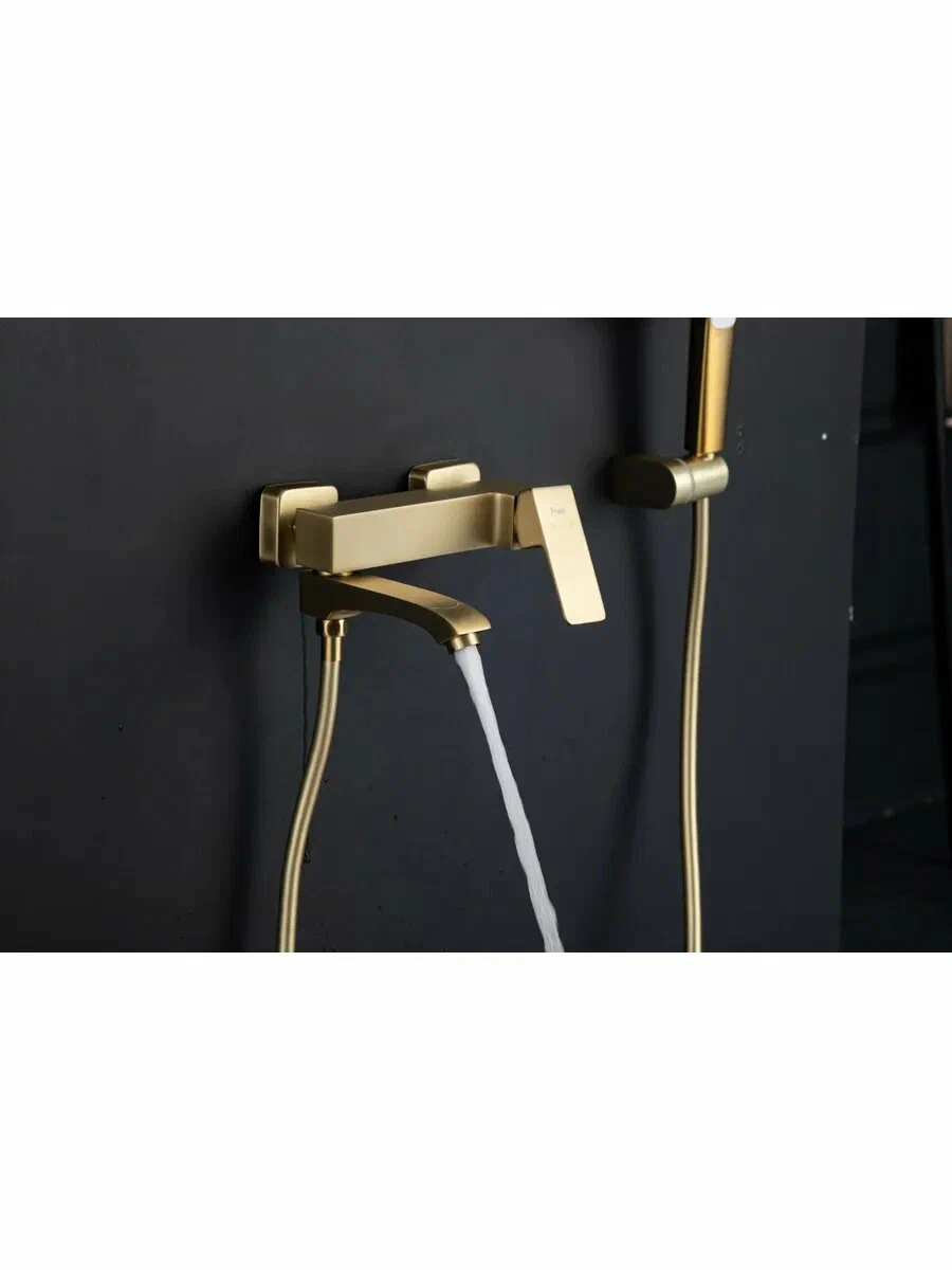 Смеситель для ванны Frap H76-3 F3276-3 золотой сатин