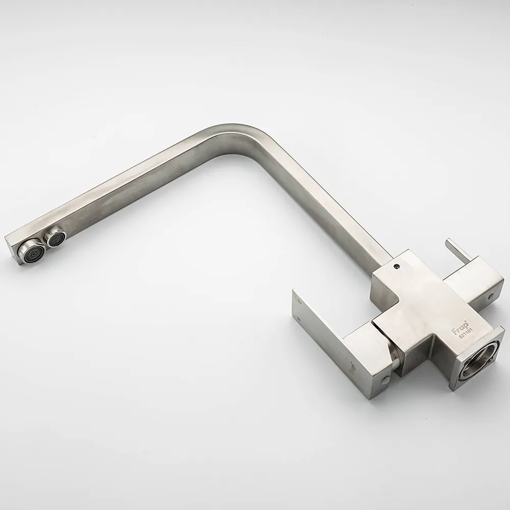 Смеситель для кухни с подключением фильтра Frap H802 F43802 сталь