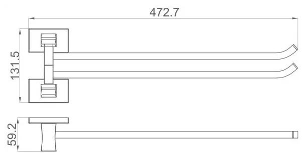 Полотенцедержатель поворотный Gappo G07-6 G0712-6 черный