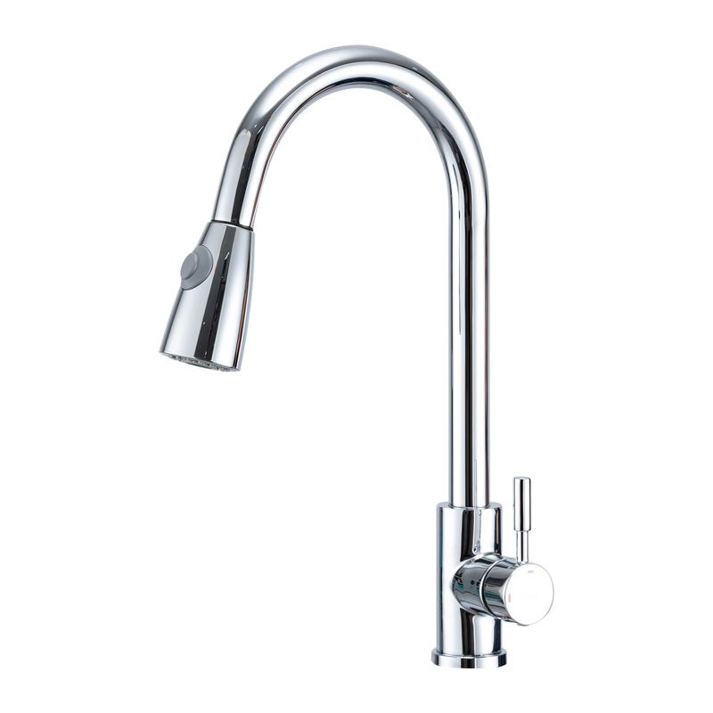 Вытяжной смеситель для кухни Frap H991 F60991 хром