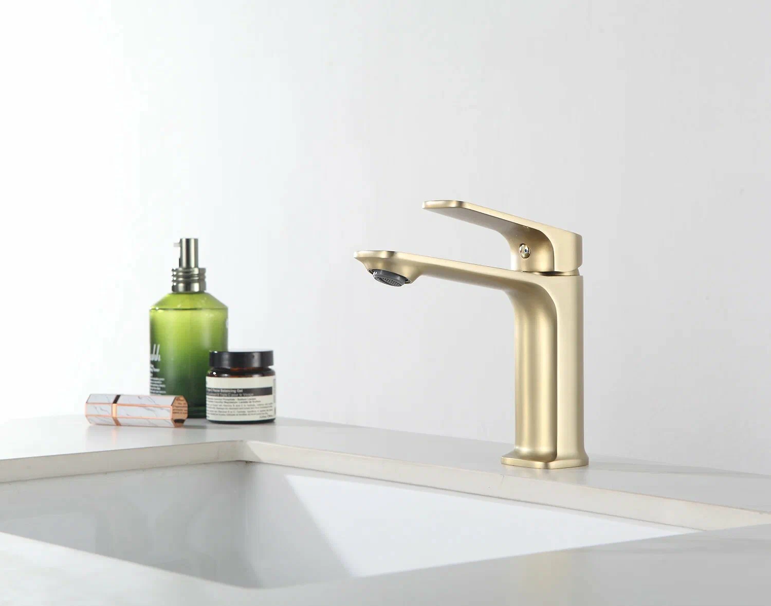 Смеситель для раковины Frap H86-3 F1086-3 золотой сатин