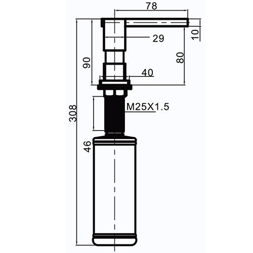 Дозатор жидкого мыла Gappo G404-1 черный