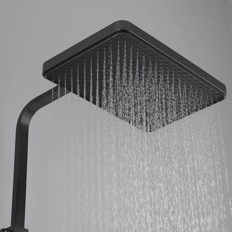 Душевая система Frap H76-9 F2476-9 оружейная сталь