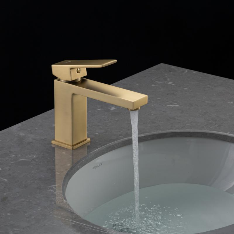 Смеситель для раковины Frap H91-3 F1091-3 золотой сатин