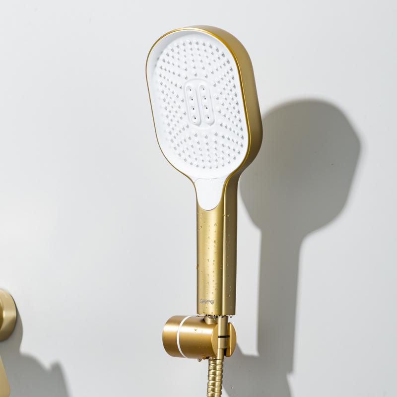 Смеситель для ванны Gappo G10-3 G3210-3 золотой сатин