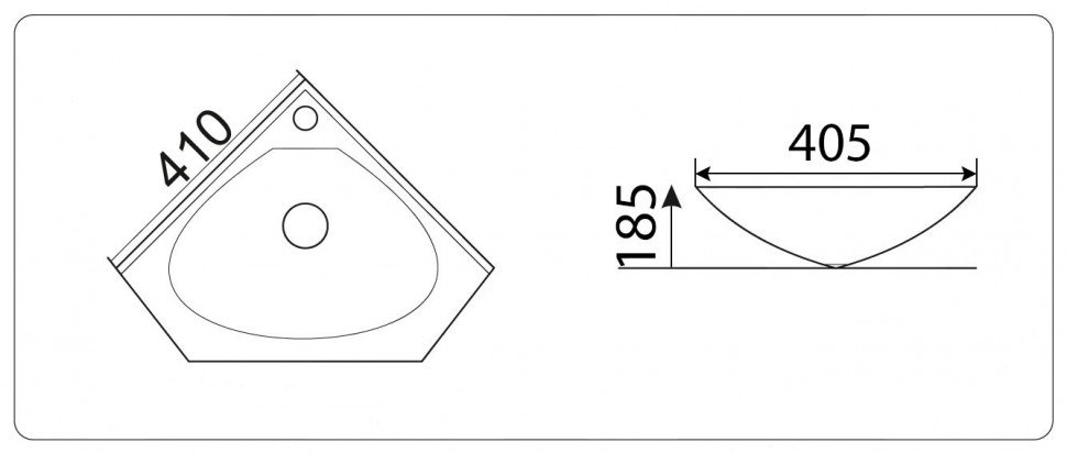 Накладная раковина CeramaLux 41 N 9068B белая