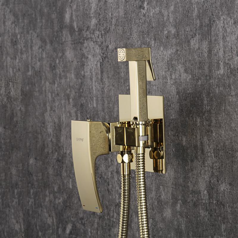 Гигиенический душ встраиваемый Gappo G07-3 G7207-3 золото