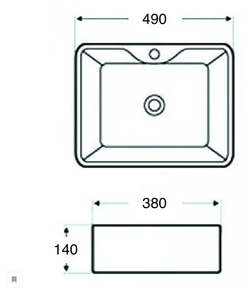 Накладная раковина CeramaLux 48 7291MHL-4 голубая