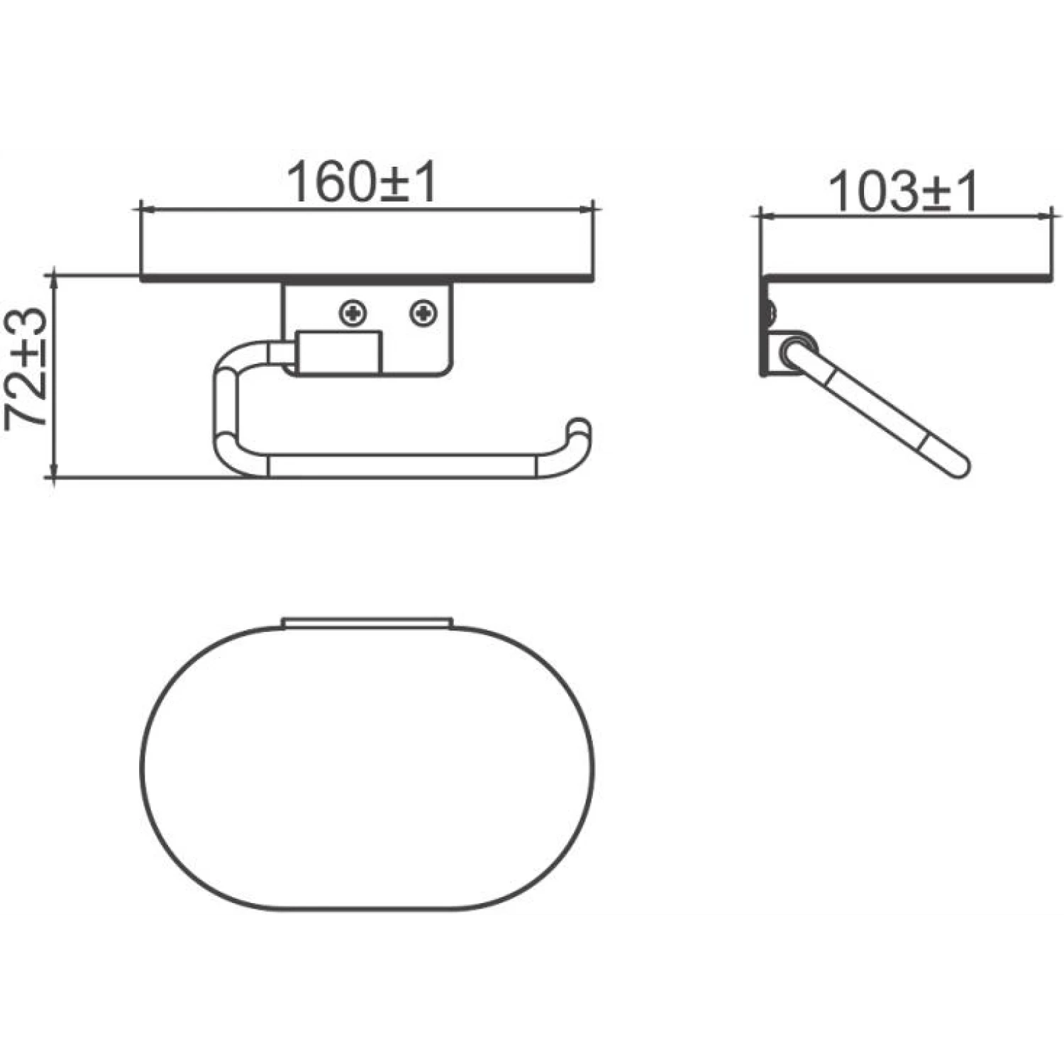Держатель туалетной бумаги Gappo G309-9 G30903-9 оружейная сталь