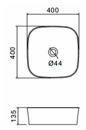 Накладная раковина Gappo 40 GT202 белая